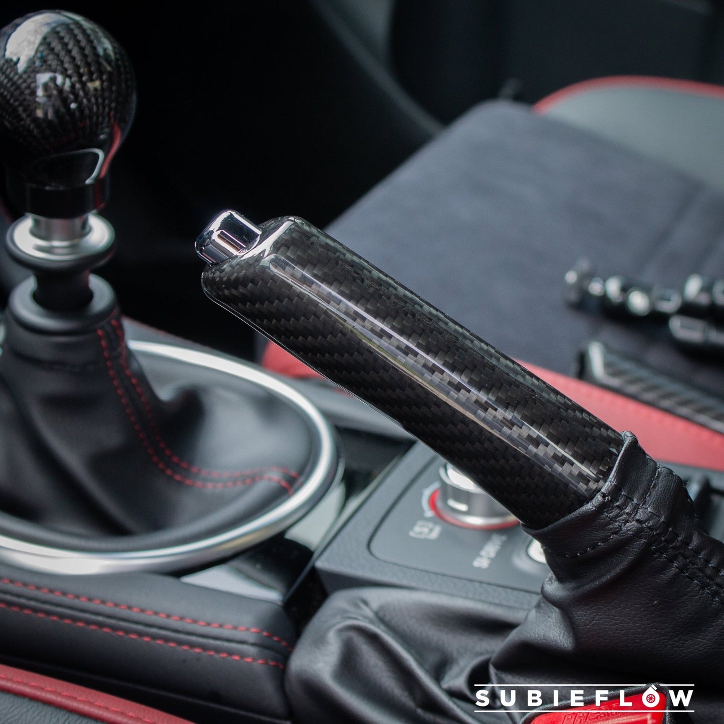 2008-2024 Subaru WRX/STi Black Carbon Fiber Ebrake Handle 2013-20 BRZ/FR-S - SubieFlow