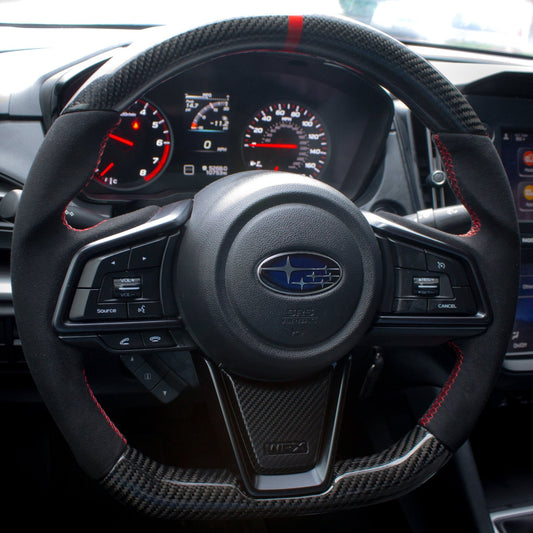 2022-25 WRX Carbon Fiber D-Shape Steering Wheel - SubieFlow