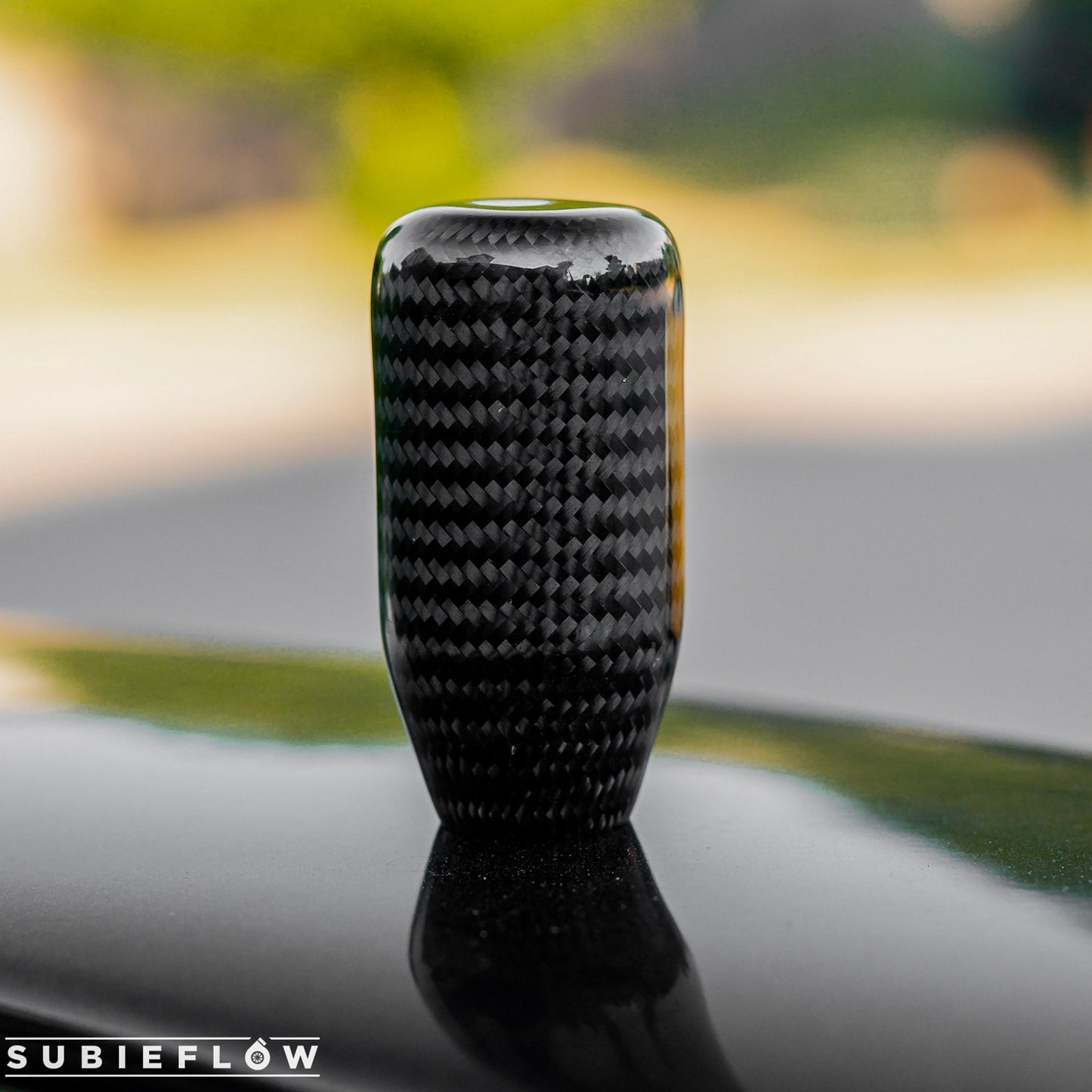 Black Carbon Fiber Handle Shift Knob - SubieFlow