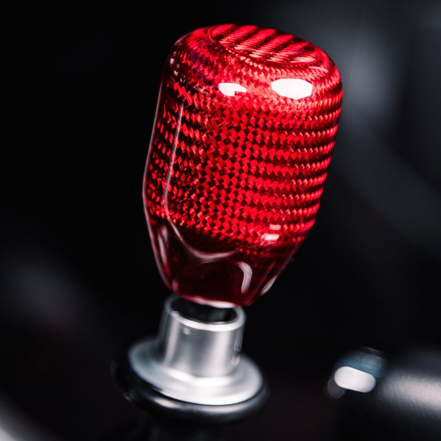 V2 Red Carbon Fiber Shift Knob - SubieFlow