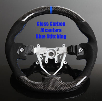 2008-14 WRX/STI Carbon Fiber D-Shape Steering Wheel - SubieFlow
