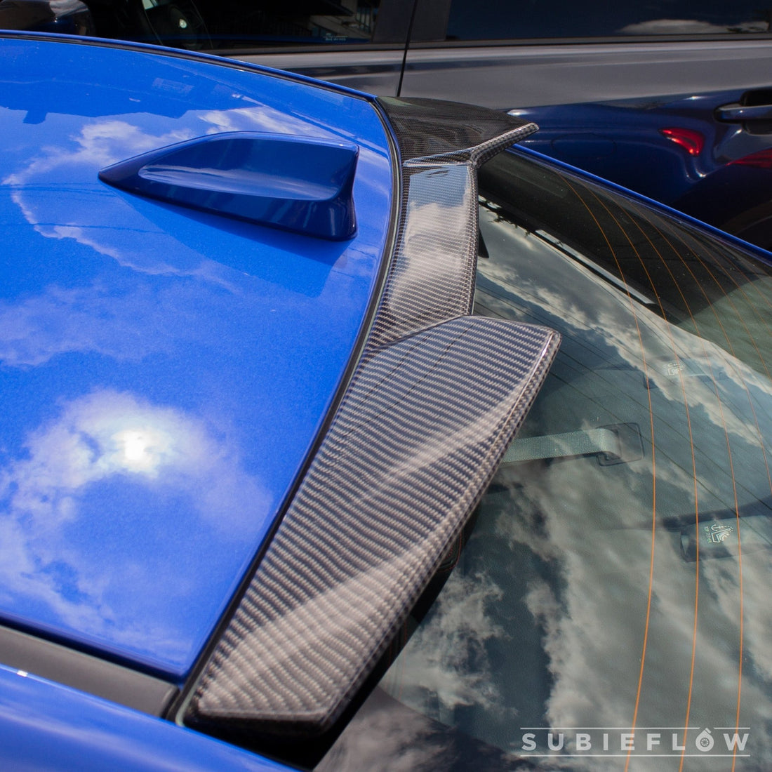 Carbon Fiber Red Trim Front Bumper Lip Spoiler For 2015-2021 Subaru WRX STI 5 thumbnail image