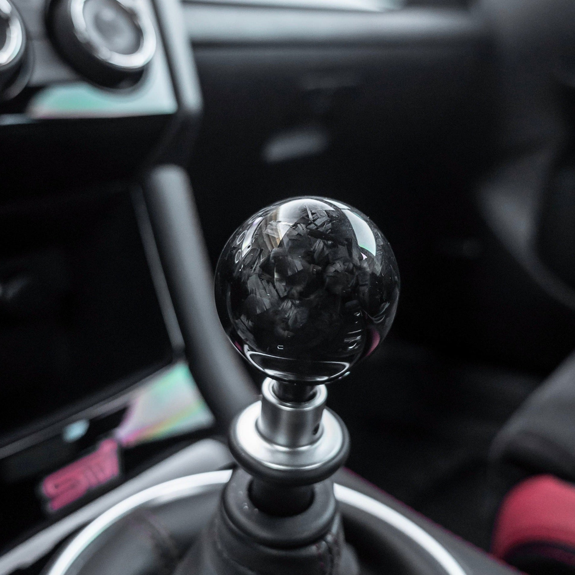 gear shift knobs Damaged Carbon Fiber Shift Knob – Subaru WRX / STI (Lightweight, Red)