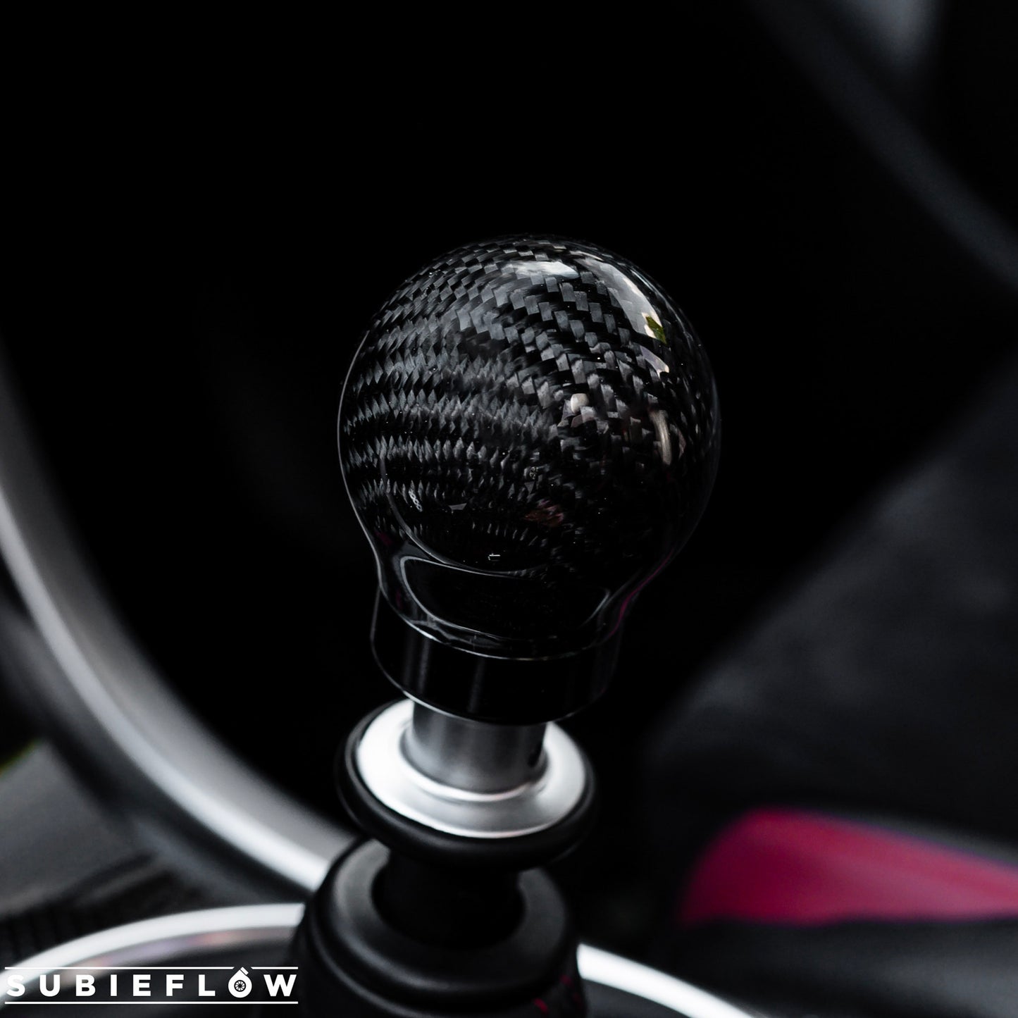 Black carbon fiber shift knob wrx sti (4530183241816)