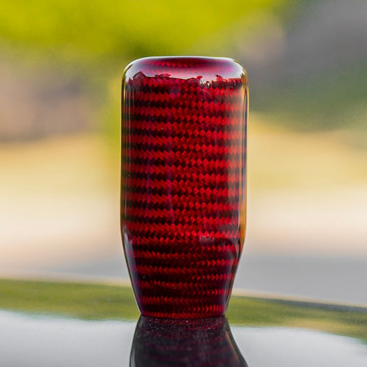 Red Carbon Fiber Handle Shift Knob - SubieFlow